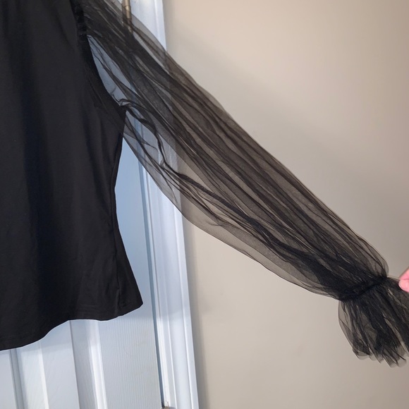 Shein Tulle Sleeve Blouse XL New without tags - Picture 5 of 13